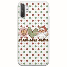 Peace Love Santa Samsung Galaxy Note 10 Plus Flexible TPU (Διάφανη Σιλικόνη)