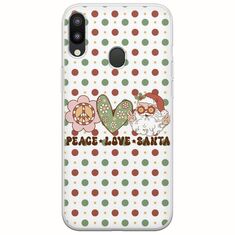 Peace Love Santa Samsung Galaxy M20 Flexible TPU (Διάφανη Σιλικόνη)