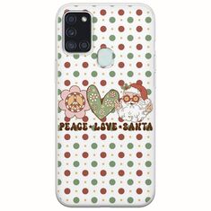Peace Love Santa Samsung Galaxy A21s Flexible TPU (Διάφανη Σιλικόνη)