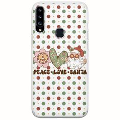 Peace Love Santa Samsung Galaxy A20s Flexible TPU (Διάφανη Σιλικόνη)