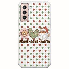 Peace Love Santa Samsung Galaxy S21 Flexible TPU (Διάφανη Σιλικόνη)
