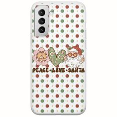Peace Love Santa Samsung Galaxy S21 Plus Flexible TPU (Διάφανη Σιλικόνη)