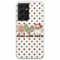Peace Love Santa Samsung Galaxy S21 Ultra Flexible TPU (Διάφανη Σιλικόνη)