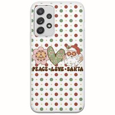 Peace Love Santa Samsung Galaxy A32 5G Flexible TPU (Διάφανη Σιλικόνη)