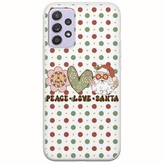 Peace Love Santa Samsung Galaxy A52 (4G/5G) A52s Flexible TPU (Διάφανη Σιλικόνη)