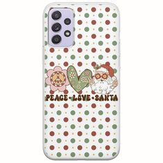 Peace Love Santa Samsung Galaxy A72 5G Flexible TPU (Διάφανη Σιλικόνη)