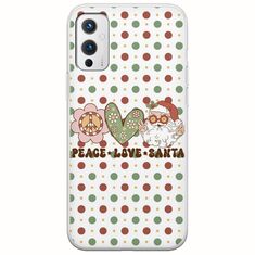 Peace Love Santa OnePlus 9 Flexible TPU (Διάφανη Σιλικόνη)
