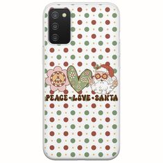 Peace Love Santa Samsung Galaxy A03s Flexible TPU (Διάφανη Σιλικόνη)