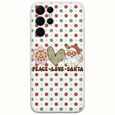 Peace Love Santa Samsung Galaxy S22 Ultra Flexible TPU (Διάφανη Σιλικόνη)