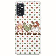 Peace Love Santa Samsung Galaxy M52 5G Flexible TPU (Διάφανη Σιλικόνη)