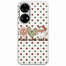 Peace Love Santa Huawei P50 Pro Flexible TPU (Διάφανη Σιλικόνη)