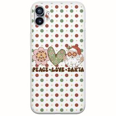 Peace Love Santa Nothing Phone (1) Flexible TPU (Διάφανη Σιλικόνη)