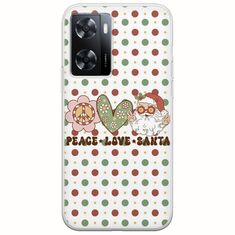 Peace Love Santa Oppo A57s Flexible TPU (Διάφανη Σιλικόνη)