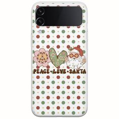 Peace Love Santa Samsung Galaxy Z Flip 4 5G Flexible TPU (Διάφανη Σιλικόνη)