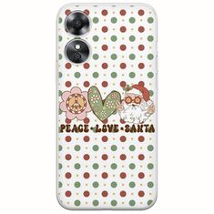 Peace Love Santa Oppo A17 Flexible TPU (Διάφανη Σιλικόνη)
