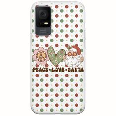 Peace Love Santa TCL 405 Flexible TPU (Διάφανη Σιλικόνη)