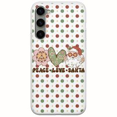 Peace Love Santa Samsung Galaxy S23 5G Flexible TPU (Διάφανη Σιλικόνη)
