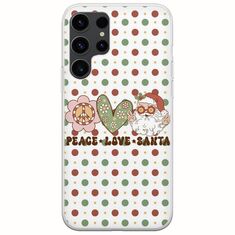 Peace Love Santa Samsung Galaxy S23 Ultra 5G Flexible TPU (Διάφανη Σιλικόνη)