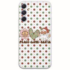 Peace Love Santa Samsung Galaxy A54 5G Flexible TPU (Διάφανη Σιλικόνη)