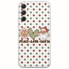 Peace Love Santa Samsung Galaxy A34 5G Flexible TPU (Διάφανη Σιλικόνη)