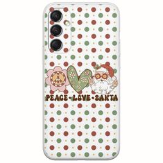 Peace Love Santa Samsung Galaxy M34 5G Flexible TPU (Διάφανη Σιλικόνη)
