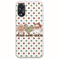 Peace Love Santa Oppo A38 Flexible TPU (Διάφανη Σιλικόνη)