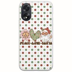 Peace Love Santa Oppo A18 4G Flexible TPU (Διάφανη Σιλικόνη)