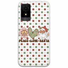 Peace Love Santa TCL 501 Flexible TPU (Διάφανη Σιλικόνη)