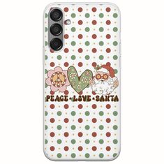 Peace Love Santa Samsung Galaxy M55 5G Flexible TPU (Διάφανη Σιλικόνη)