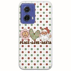 Peace Love Santa Motorola Moto G85 5G Flexible TPU (Διάφανη Σιλικόνη)