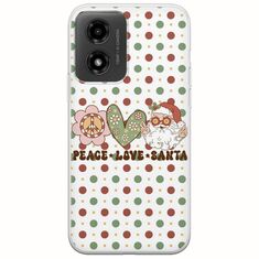 Peace Love Santa Motorola Moto G04 Flexible TPU (Διάφανη Σιλικόνη)