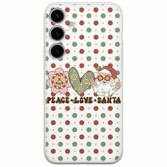 Peace Love Santa Samsung Galaxy S25 5G Flexible TPU (Διάφανη Σιλικόνη)