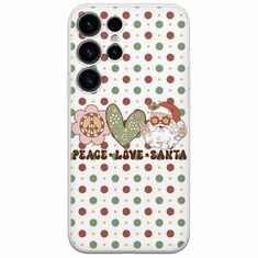 Peace Love Santa Samsung Galaxy S25 Ultra 5G Flexible TPU (Διάφανη Σιλικόνη)