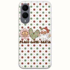 Peace Love Santa Samsung Galaxy S25 Edge 5G Flexible TPU (Διάφανη Σιλικόνη)