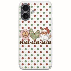 Peace Love Santa iPhone 17 Flexible TPU (Διάφανη Σιλικόνη)