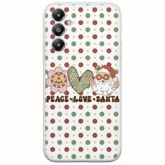 Peace Love Santa Samsung Galaxy S25 FE 5G Flexible TPU (Διάφανη Σιλικόνη)