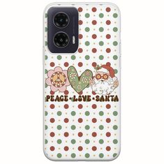 Peace Love Santa Motorola Moto G35 5G Flexible TPU (Διάφανη Σιλικόνη)