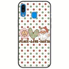 Peace Love Santa Samsung Galaxy A20e Black TPU (Μαύρη Σιλικόνη)
