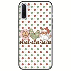 Peace Love Santa Samsung Galaxy Note 10 Black TPU (Μαύρη Σιλικόνη)