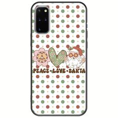 Peace Love Santa Samsung Galaxy S20 Plus Black TPU (Μαύρη Σιλικόνη)