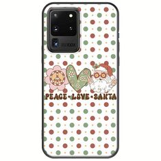 Peace Love Santa Samsung Galaxy S20 Ultra Black TPU (Μαύρη Σιλικόνη)
