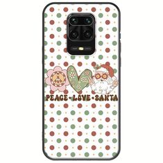 Peace Love Santa Xiaomi Redmi Note 9S / 9 Pro / 9 Pro Max Black TPU (Μαύρη Σιλικόνη)