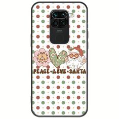 Peace Love Santa Xiaomi Redmi Note 9 Black TPU (Μαύρη Σιλικόνη)