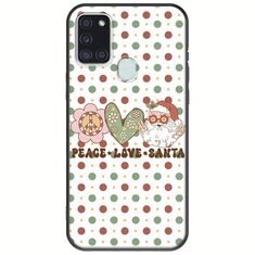 Peace Love Santa Samsung Galaxy A21s Black TPU (Μαύρη Σιλικόνη)