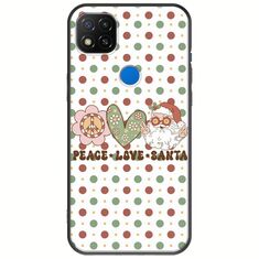 Peace Love Santa Xiaomi Redmi 9C Black TPU (Μαύρη Σιλικόνη)