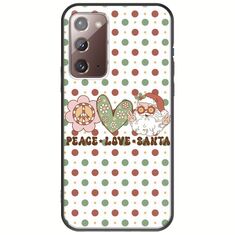 Peace Love Santa Samsung Galaxy Note 20 Black TPU (Μαύρη Σιλικόνη)