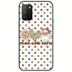 Peace Love Santa Xiaomi Poco M3 Black TPU (Μαύρη Σιλικόνη)