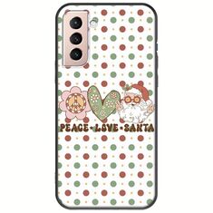 Peace Love Santa Samsung Galaxy S21 Black TPU (Μαύρη Σιλικόνη)