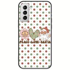 Peace Love Santa Samsung Galaxy S21 Plus Black TPU (Μαύρη Σιλικόνη)