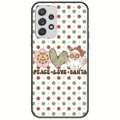 Peace Love Santa Samsung Galaxy A32 5G Black TPU (Μαύρη Σιλικόνη)
